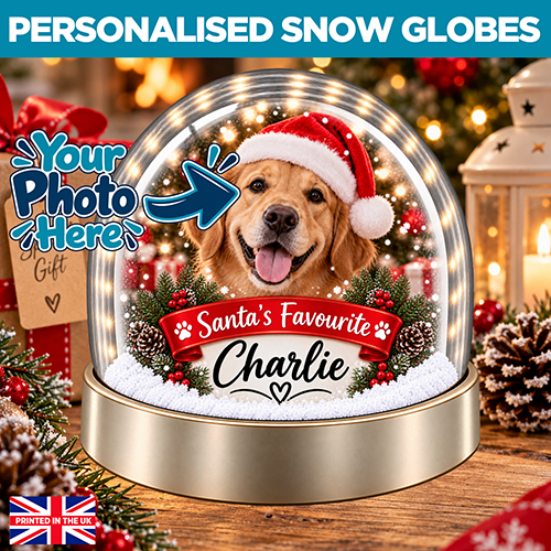 Personalised Snow Globe - Santa's Favourite Any Name & Photo