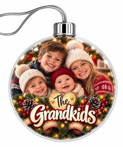 The Grandkids Photo Upload - Jumbo Acrylic Bauble - Image 3