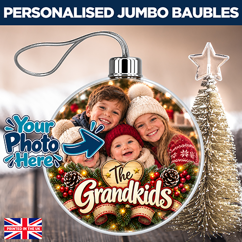 The Grandkids Photo Upload - Jumbo Acrylic Bauble - Image 2