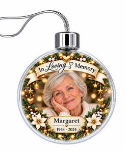 In Loving Memory - Jumbo Acrylic Bauble Any Photo, Name & Memorial Years - Image 3