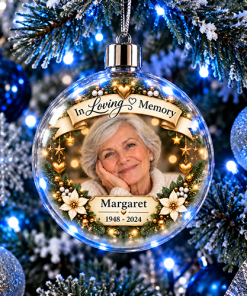 In Loving Memory - Jumbo Acrylic Bauble Any Photo, Name & Memorial Years