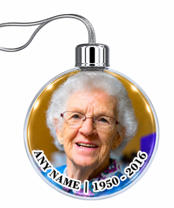Any Name Memorial Ornament - Jumbo Acrylic Bauble Add Photo, Name & Years - Image 3