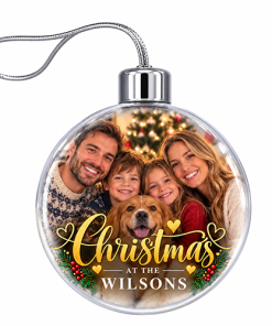 Christmas At The Any Surname's - Jumbo Acrylic Bauble - Image 3