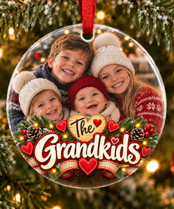 The Grandkids - Photo Ceramic Bauble