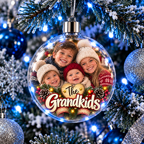 The Grandkids Photo Upload - Jumbo Acrylic Bauble