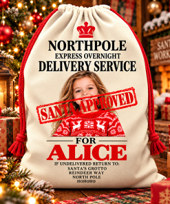 Alternative view of Personalised Christmas Santa Sack Any Photo & Name - Santa Approved